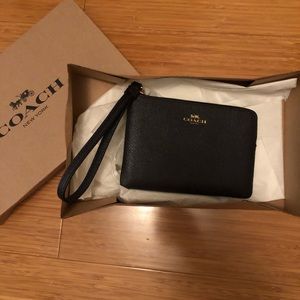 Midnight Blue - Coach Zip Wristlet